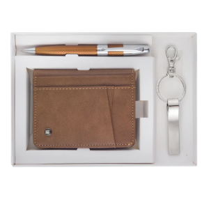 Estojo Triplo (Carteira + Chaveiro + Caneta)